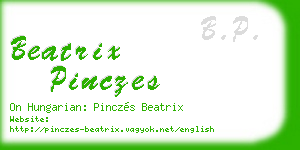 beatrix pinczes business card